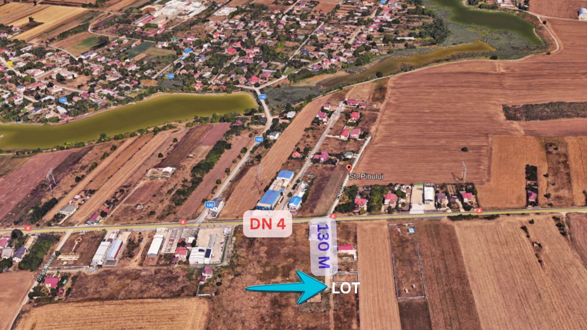 Teren de vanzare Frumusani – Orasti. 150 metri de la DN.